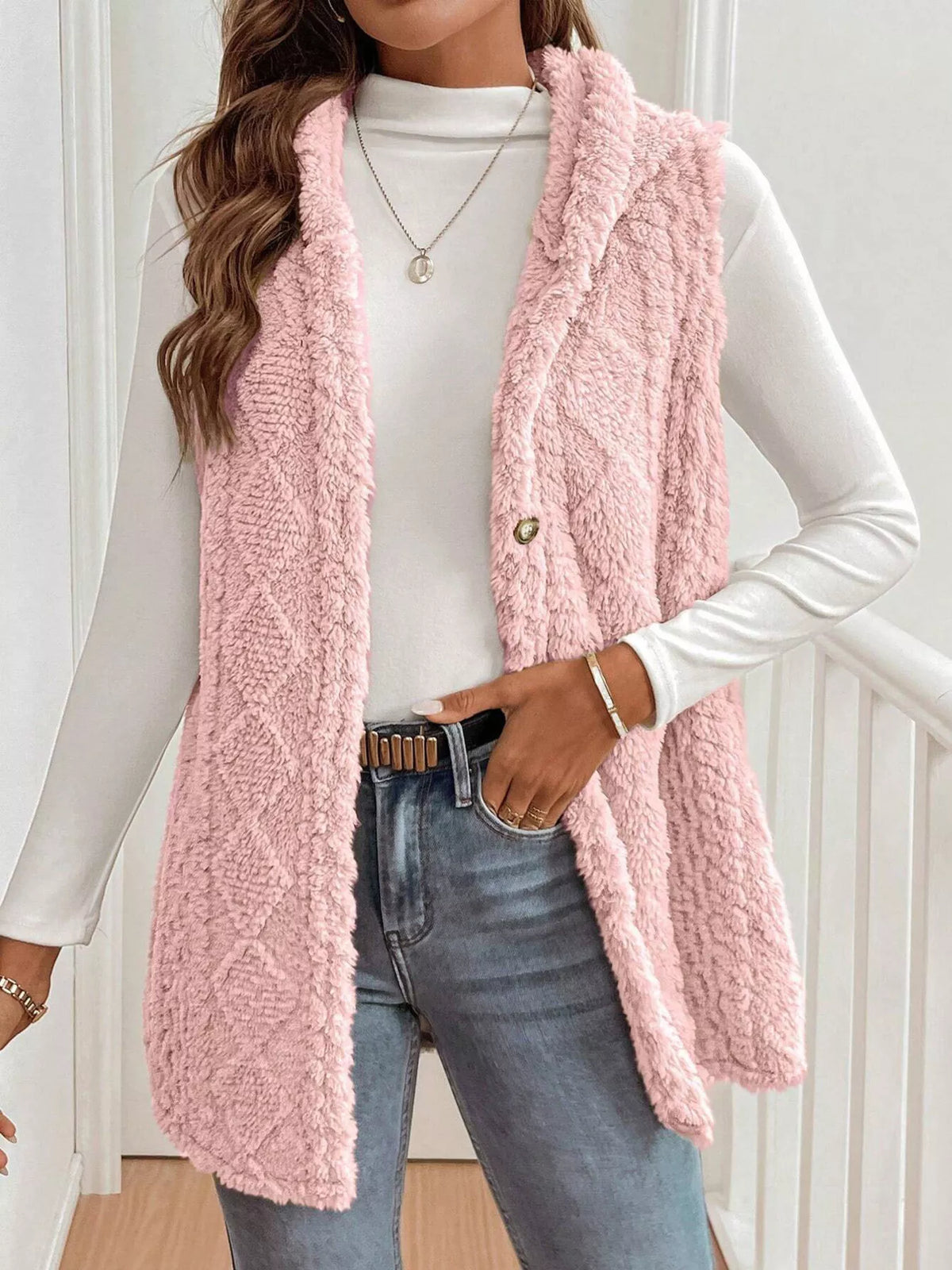 Cozy Sherpa Fleece Hooded Vest Coat - Lilixa.store
