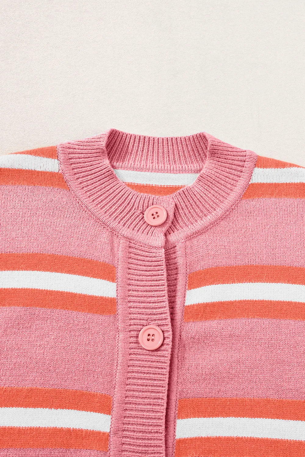 Striped Button Down Long Sleeve Cardigan - Lilixa.store
