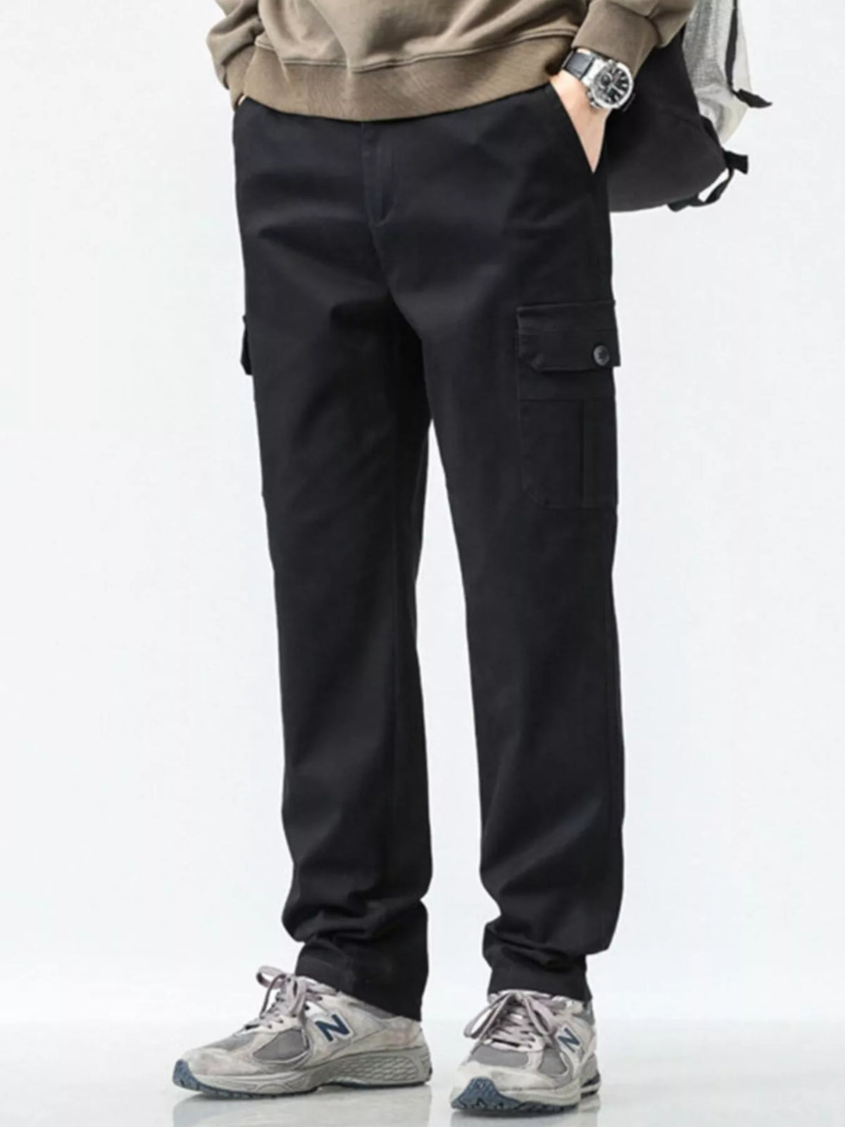 Men's Plus Size Relaxed Fit Cargo Pants, view 3