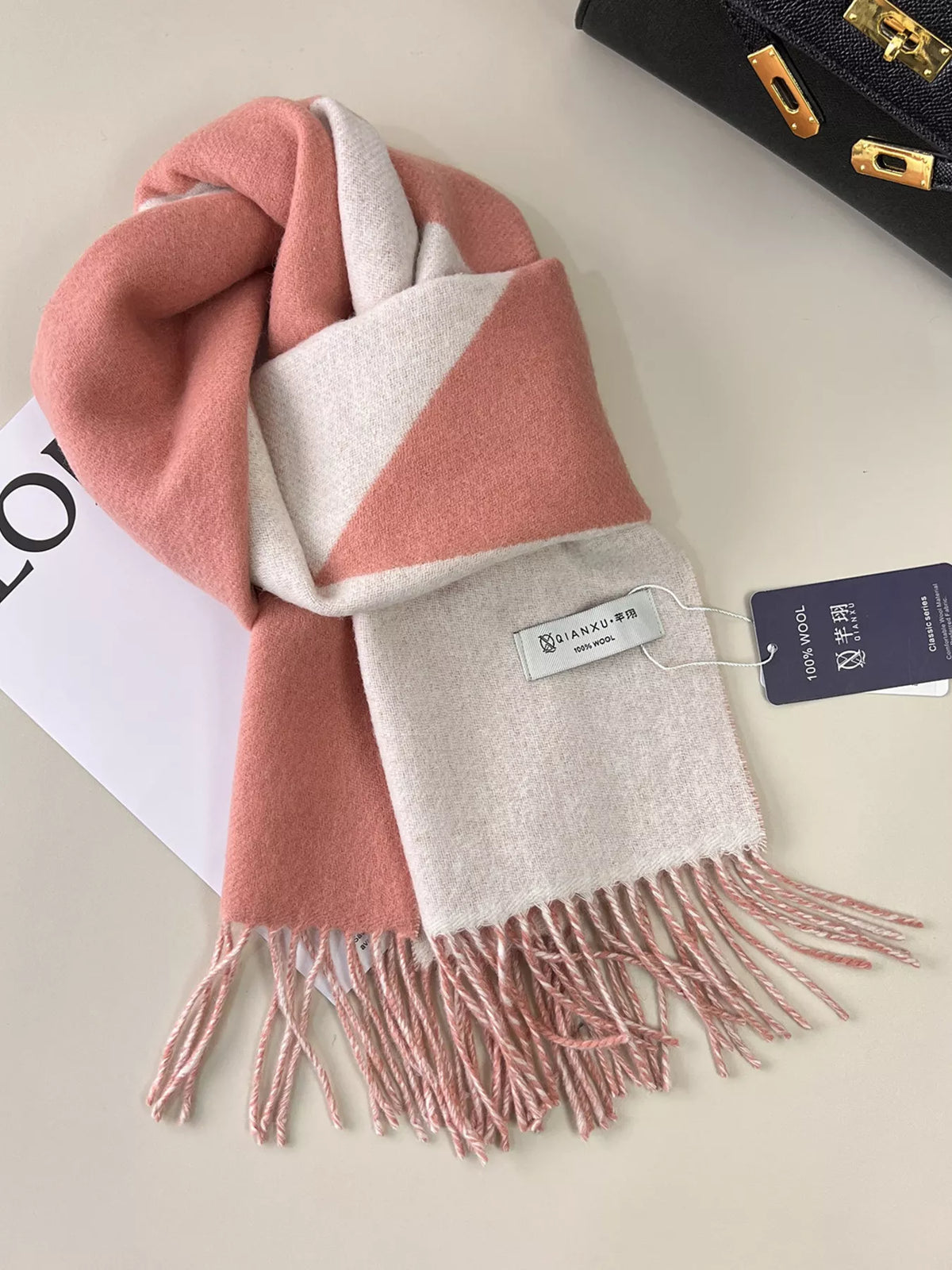 Fringe Color Block Scarf - Lilixa.store