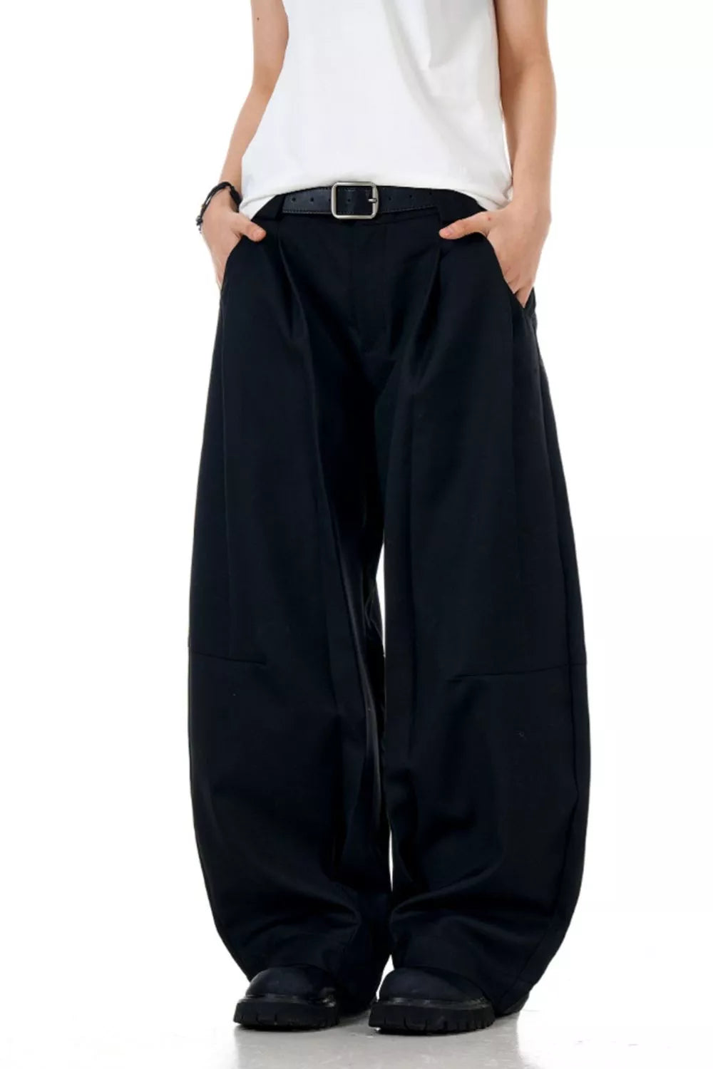 Men's Wide Leg Pants in Black
