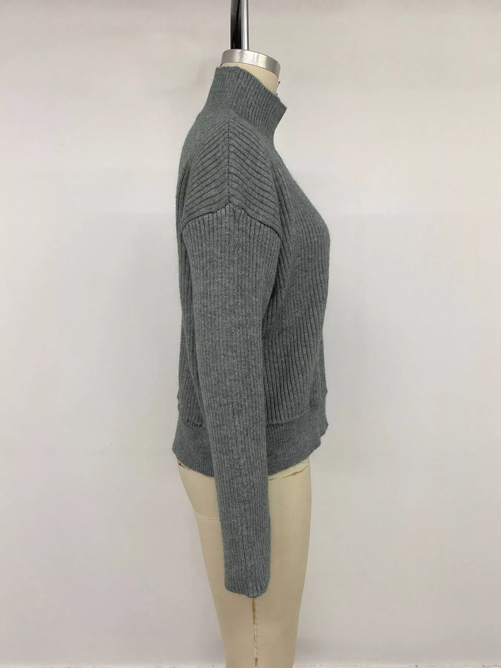 Turtleneck Button-Down Cardigan - Lilixa.store
