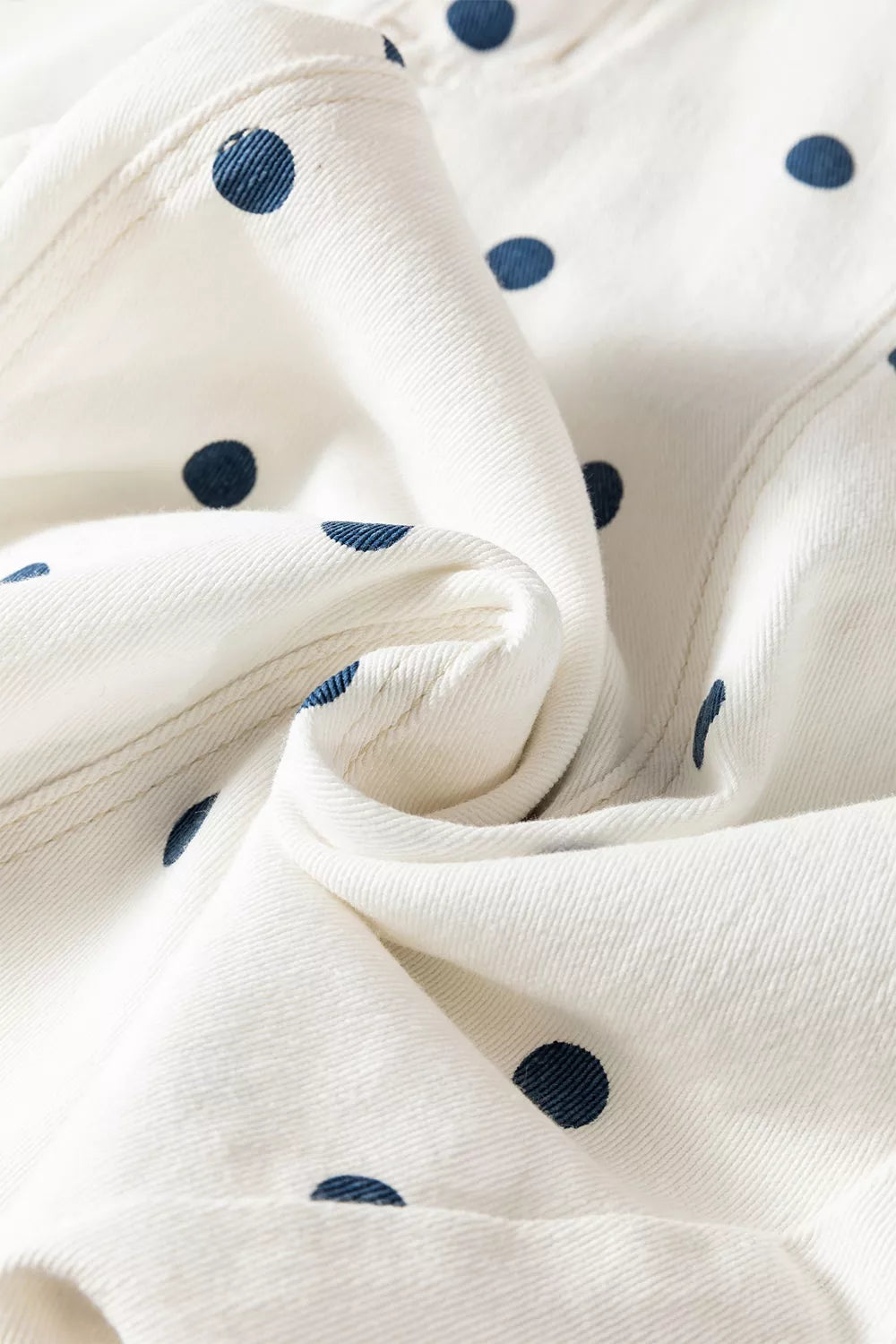 Polka Dot Wide-Leg Jeans