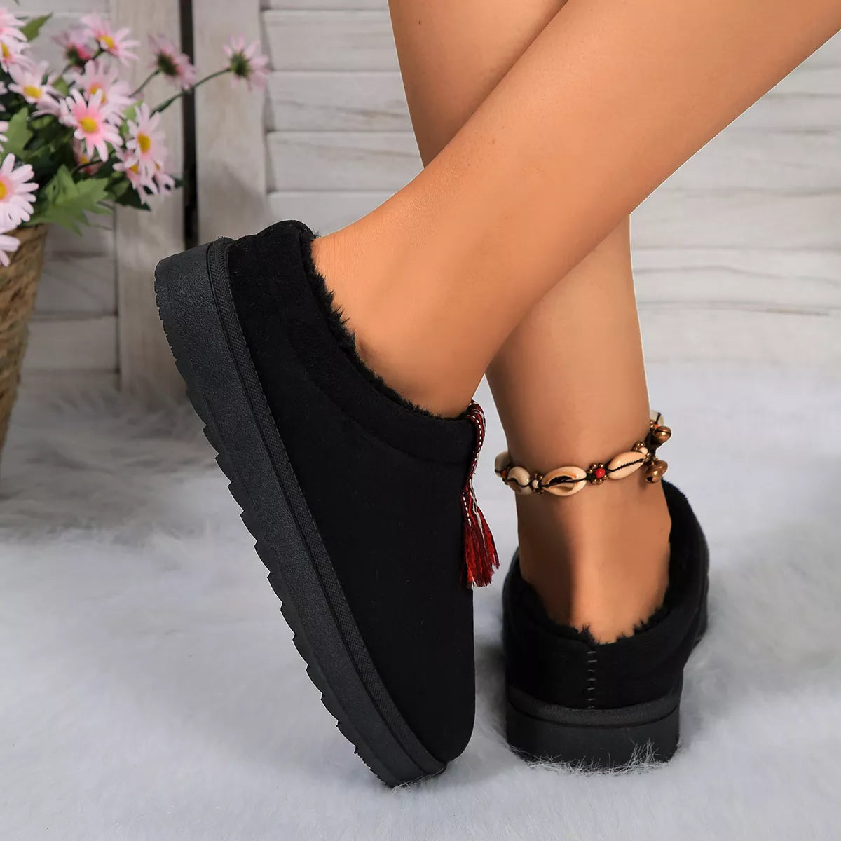Round Toe Platform Slippers - Lilixa.store