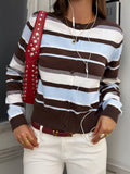 Striped Knit Button-Down Cardigan - Lilixa.store