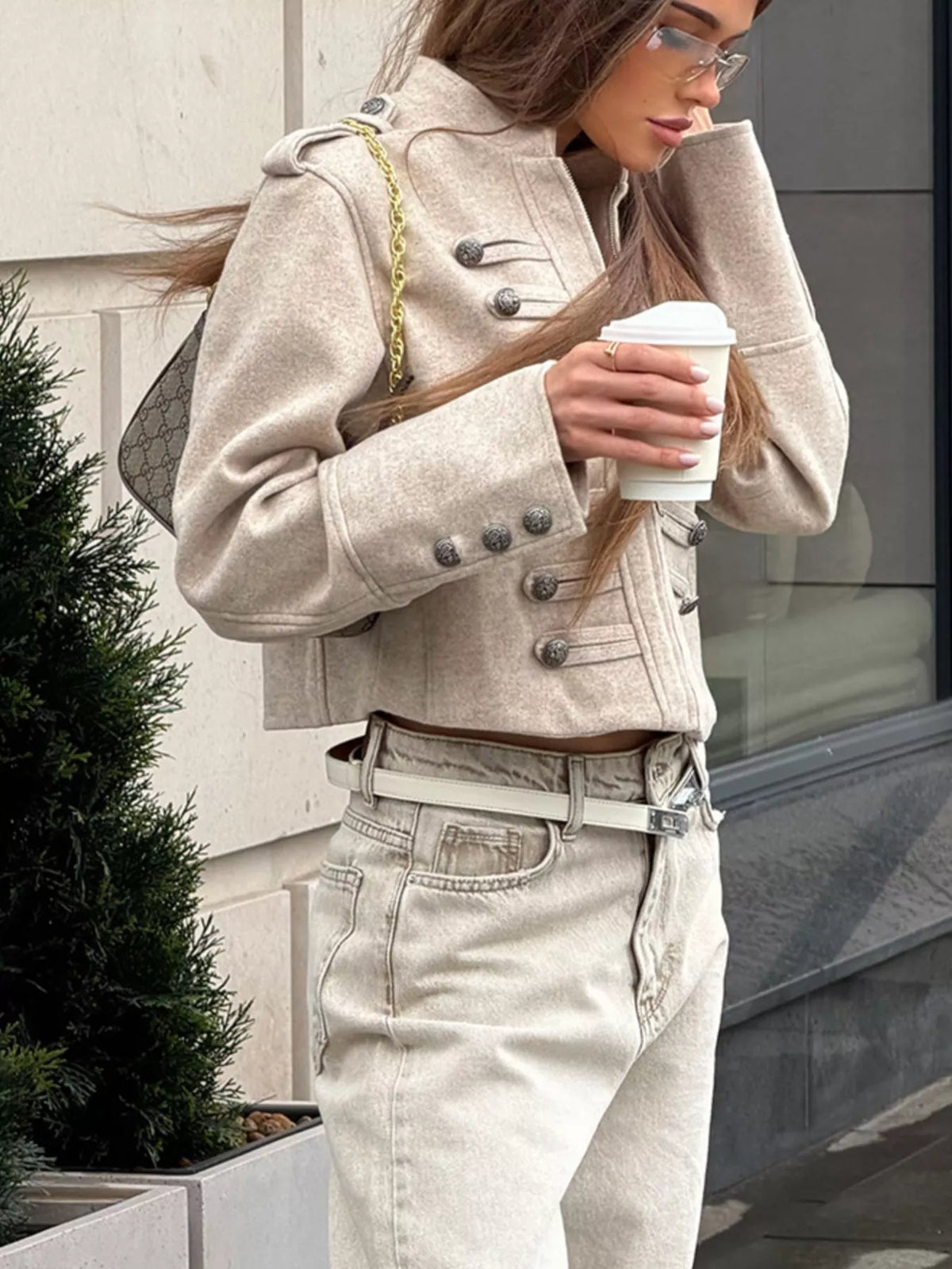 Zip Up Cropped Jacket - Lilixa.store