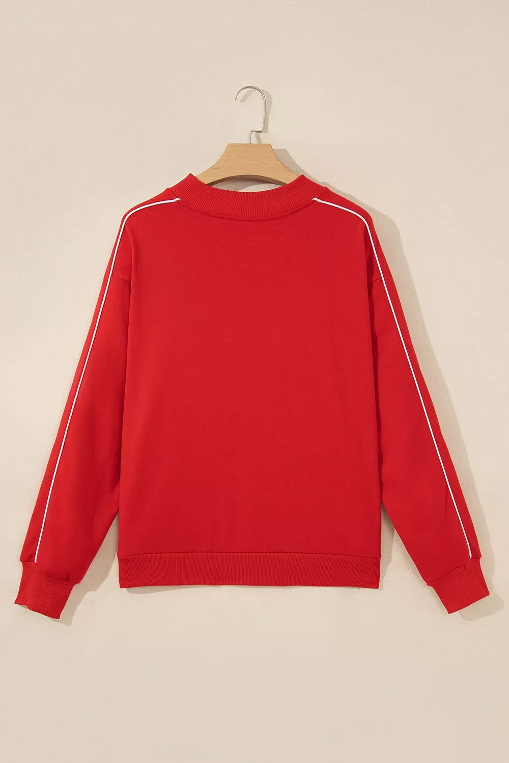 Stand Neck Long Sleeve Regular Fit Sweatshirt - Lilixa.store