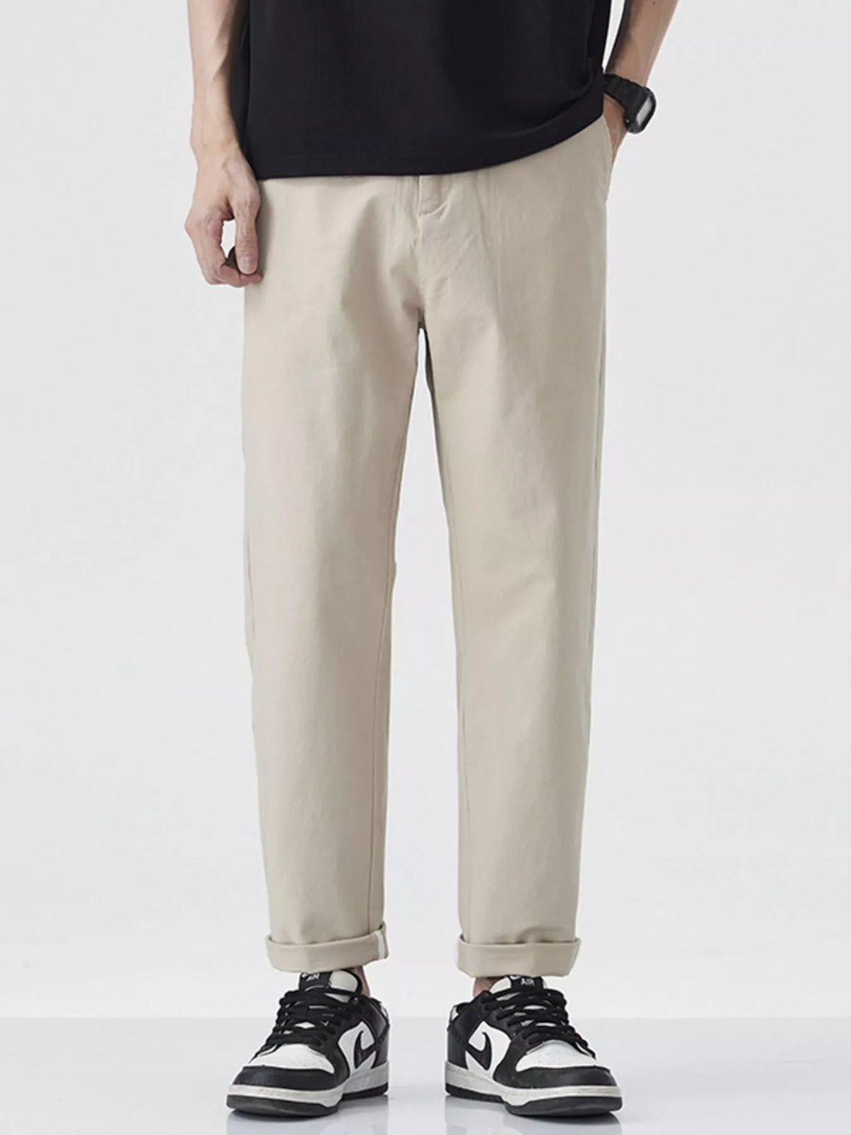 Men's Loose Fit Pants in Khaki