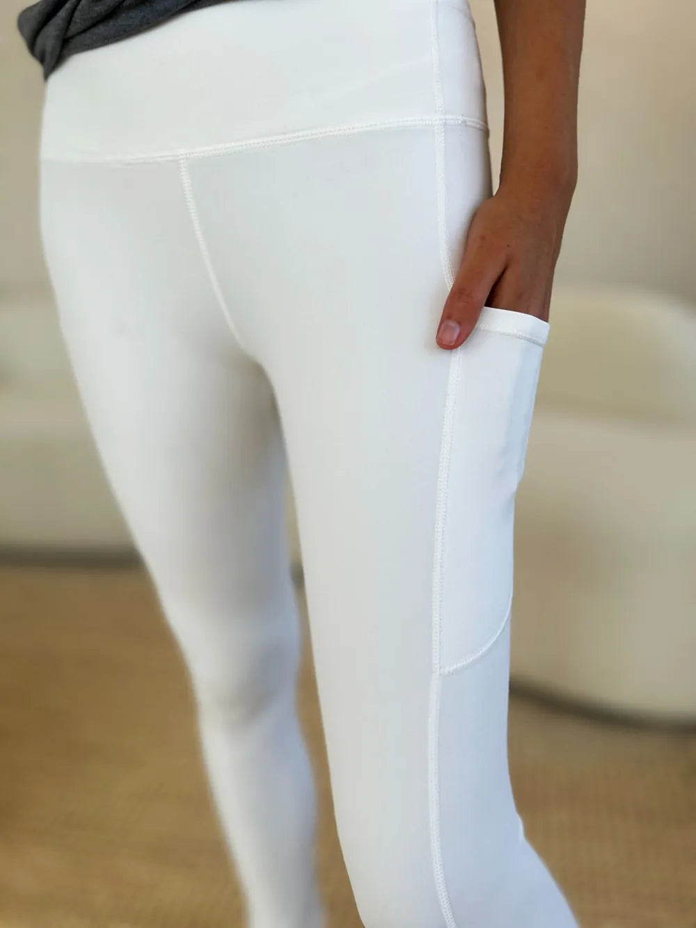 Wide Waistband Sports Leggings, view 4