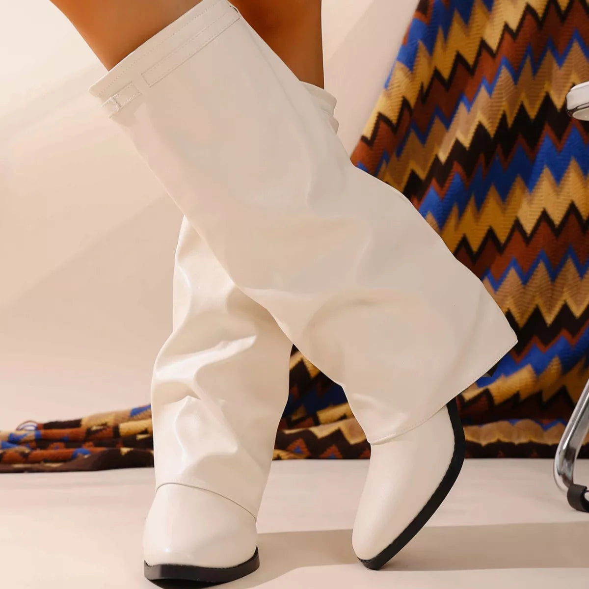 Point Toe Block Heels Boots - Lilixa.store