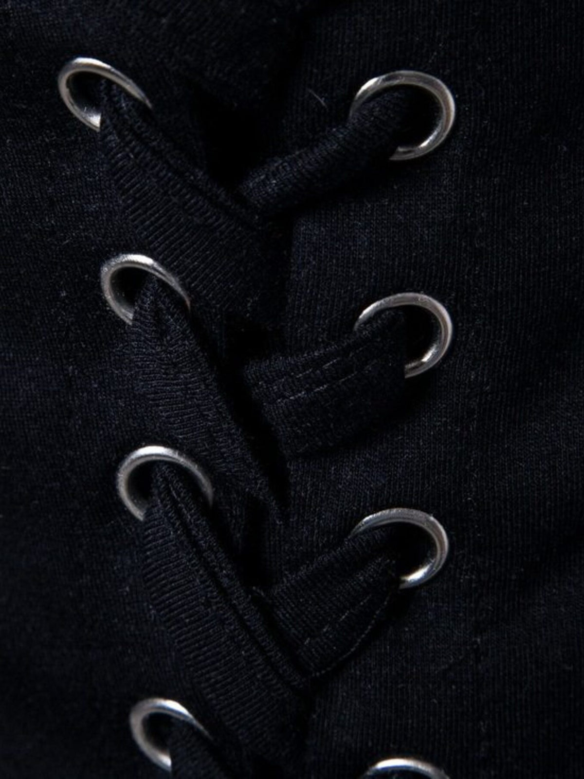 Men's Lace-Up Asymmetric Hem T-Shirt, view 8