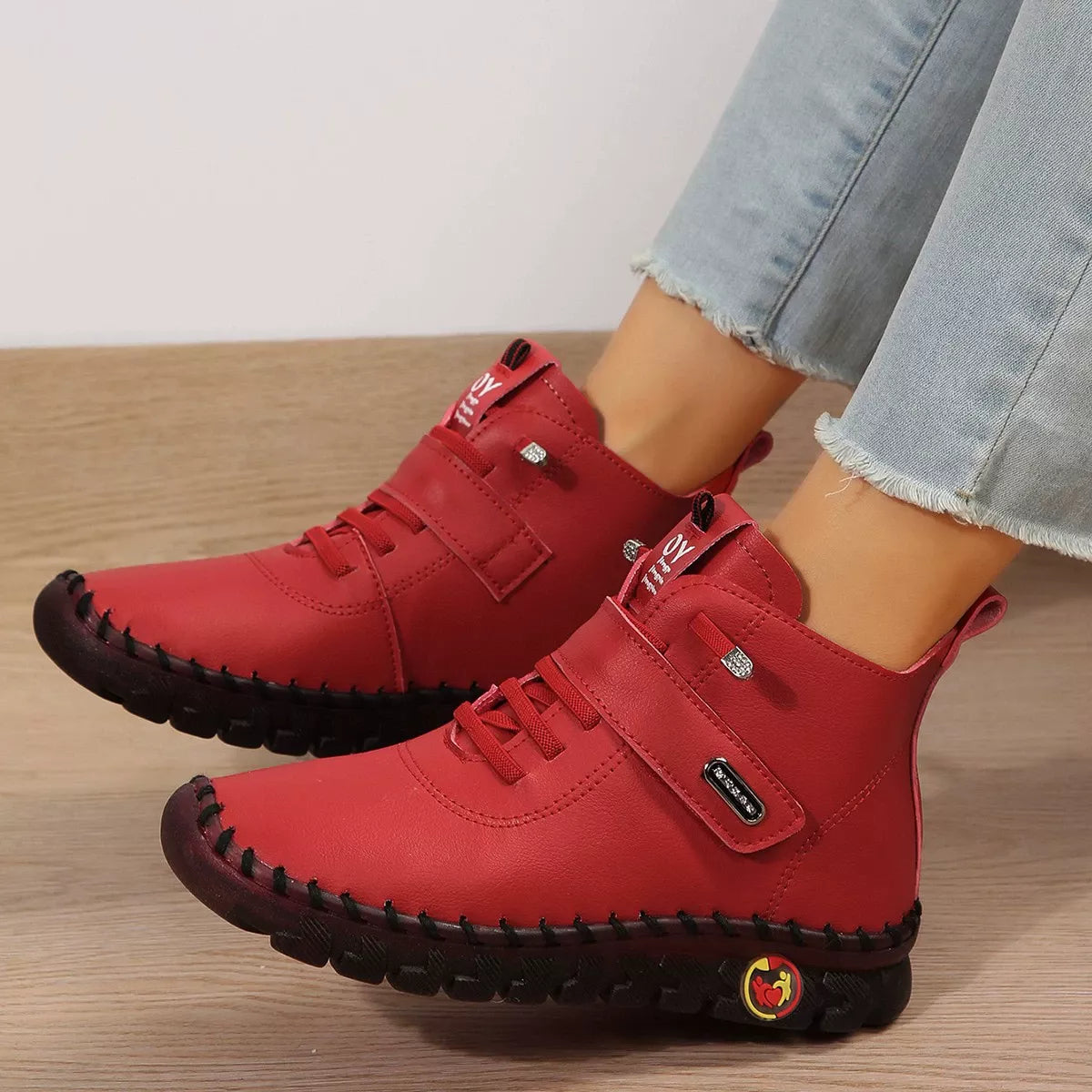 Lace Up Platform Ankle Boots - Lilixa.store