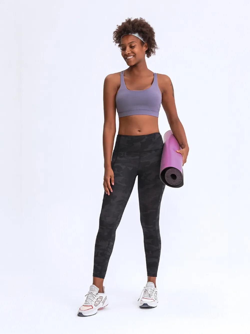 Millennia Wide Waistband Leggings with Pockets - Lilixa.store