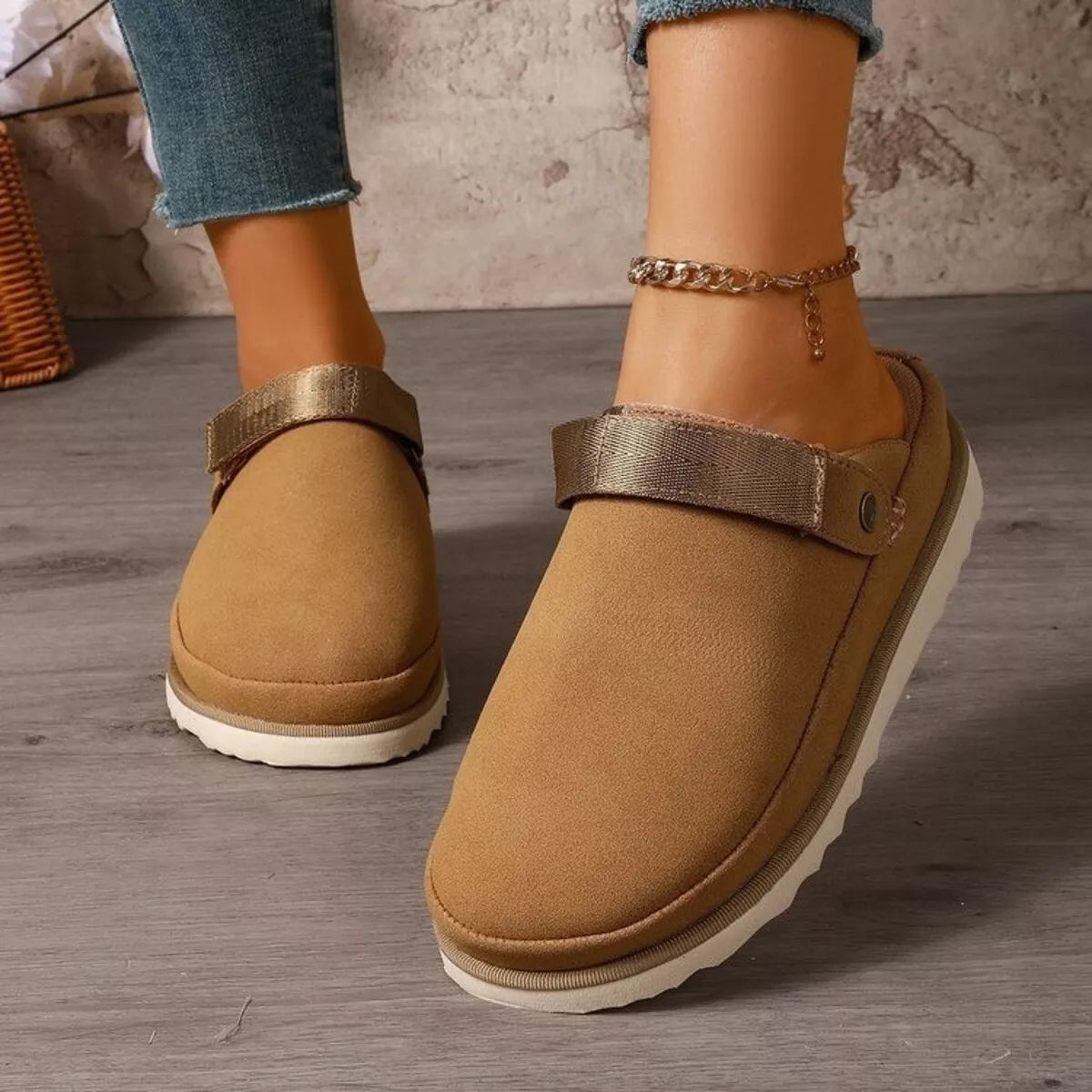Round Toe Platform Slippers - Lilixa.store