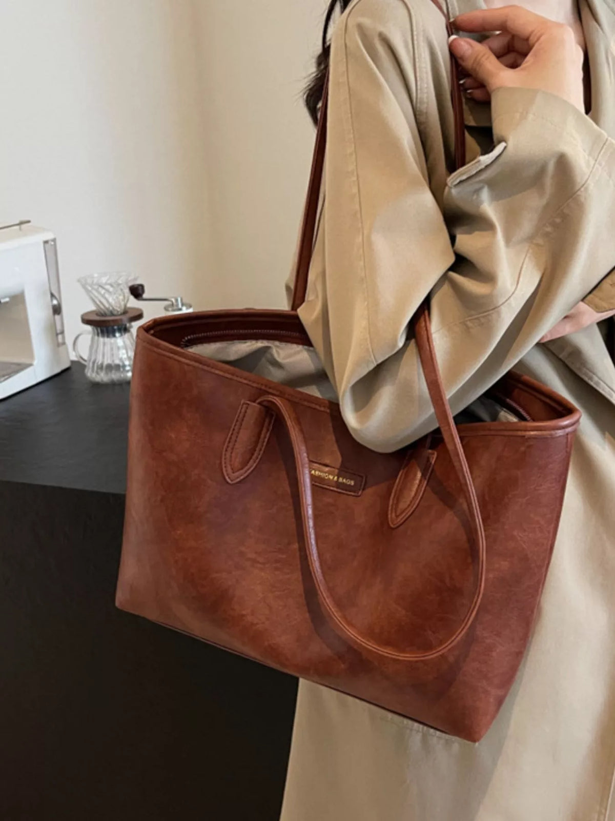 PU Leather Tote Bag