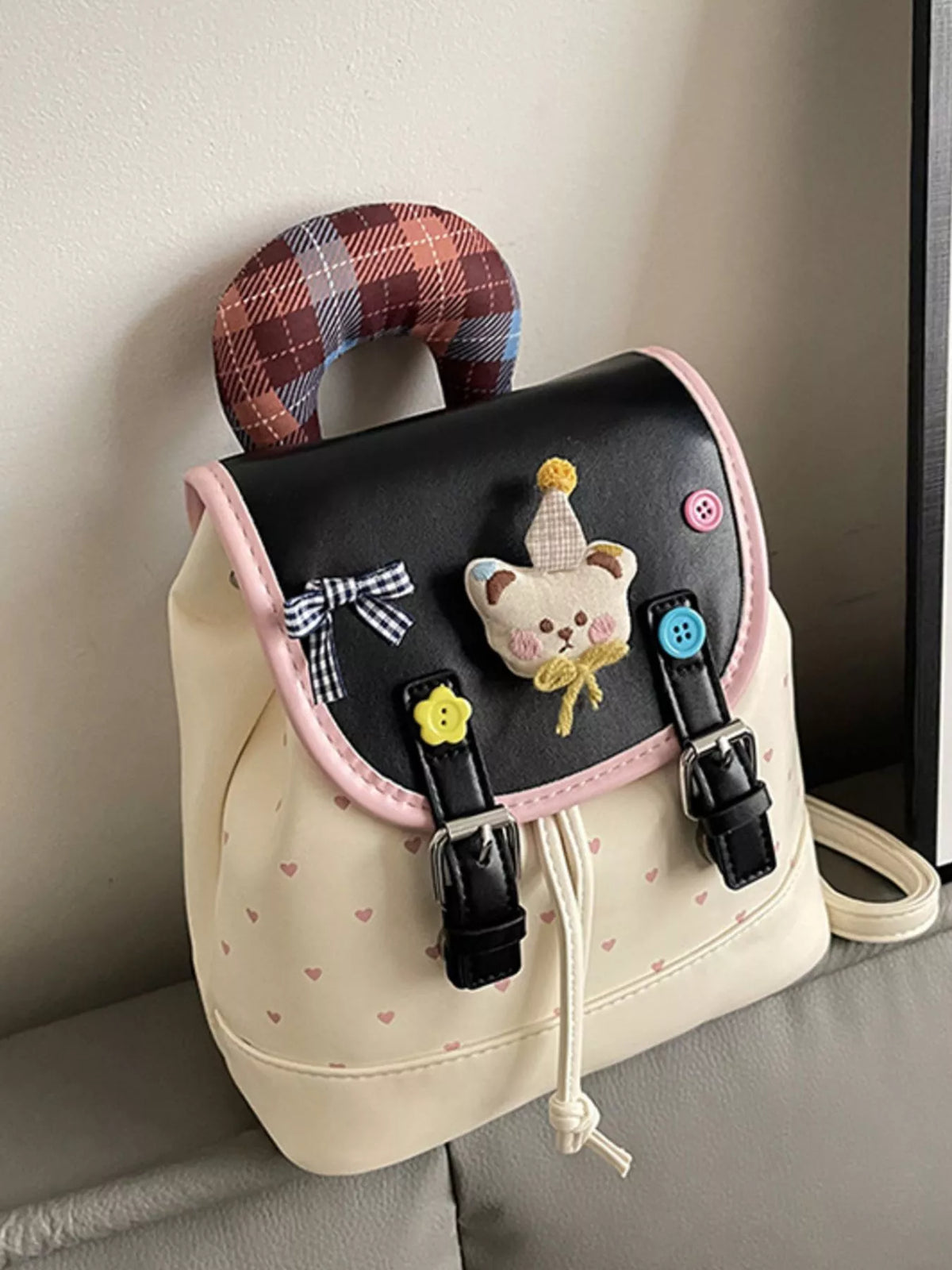 Cartoon Bear Decorated Backpack Bag - Lilixa.store