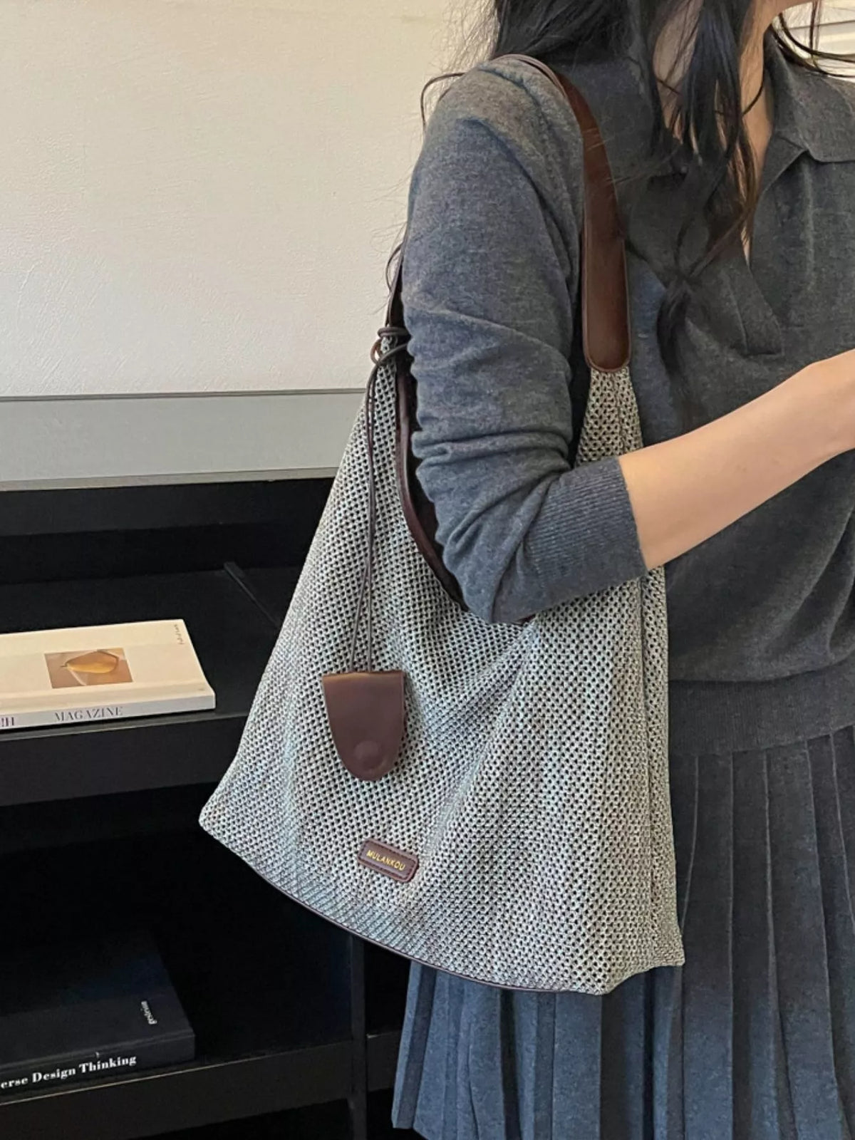 Crochet Knit Shoulder Bag - Lilixa.store