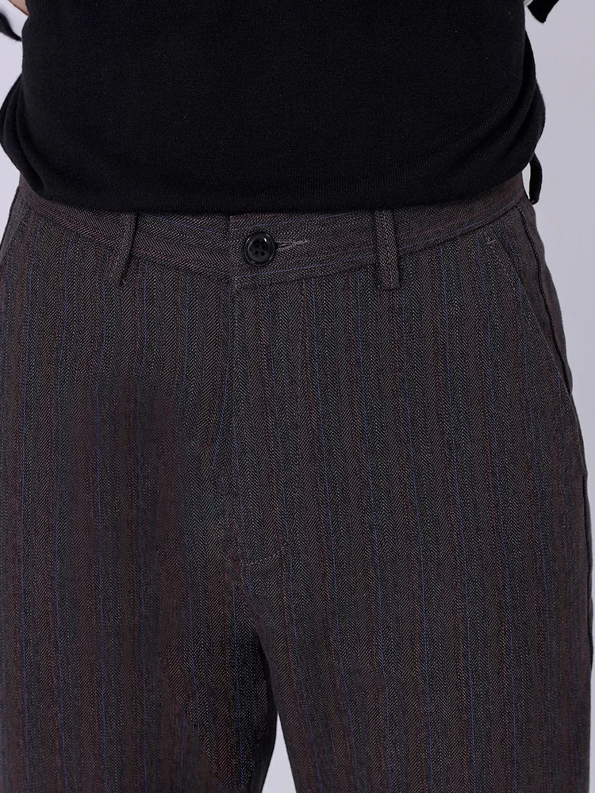 Men's Slim Fit Pants in Coffee Brown, view 4