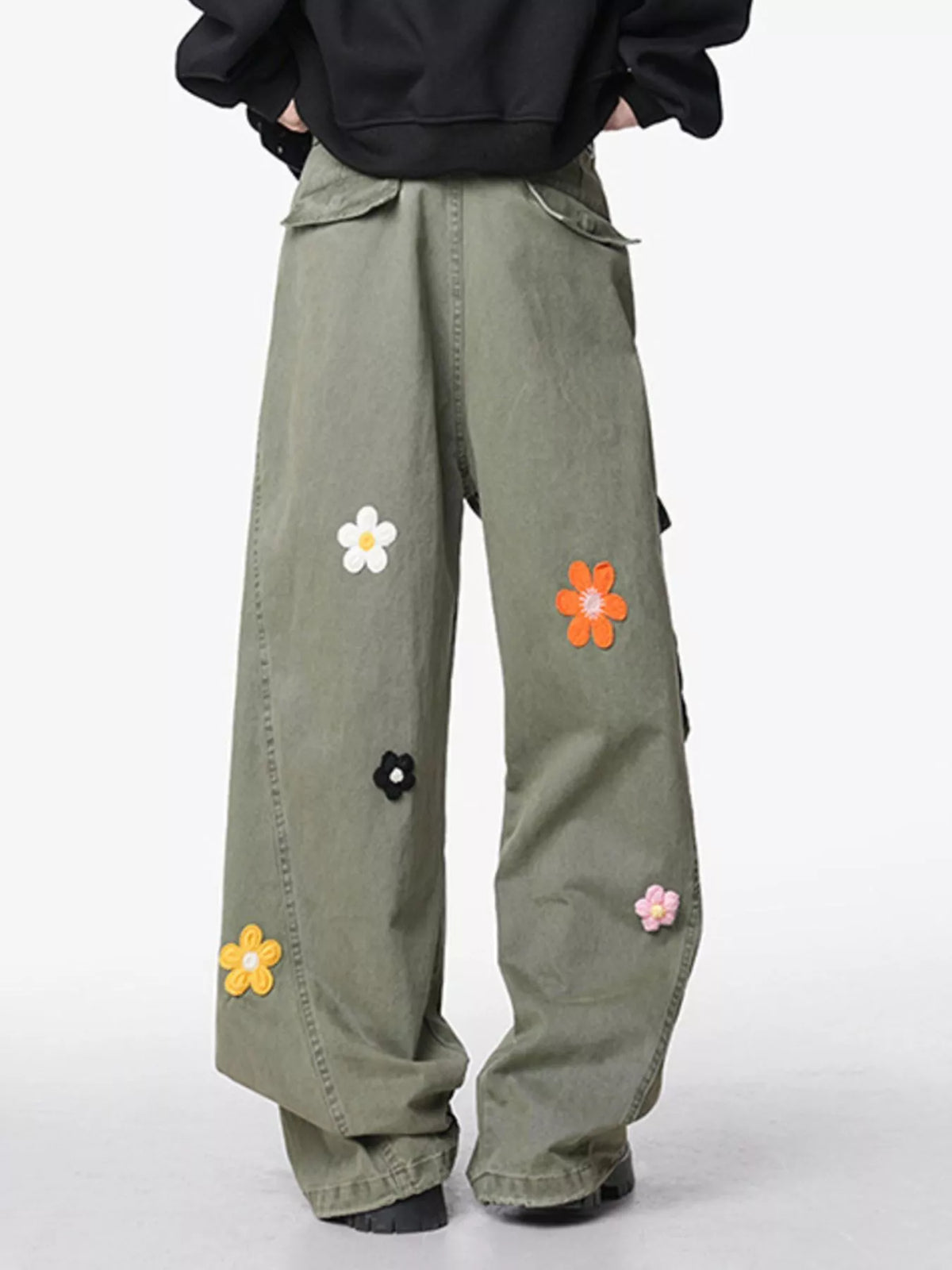 Men's Flower Wide Leg Pants, view 2