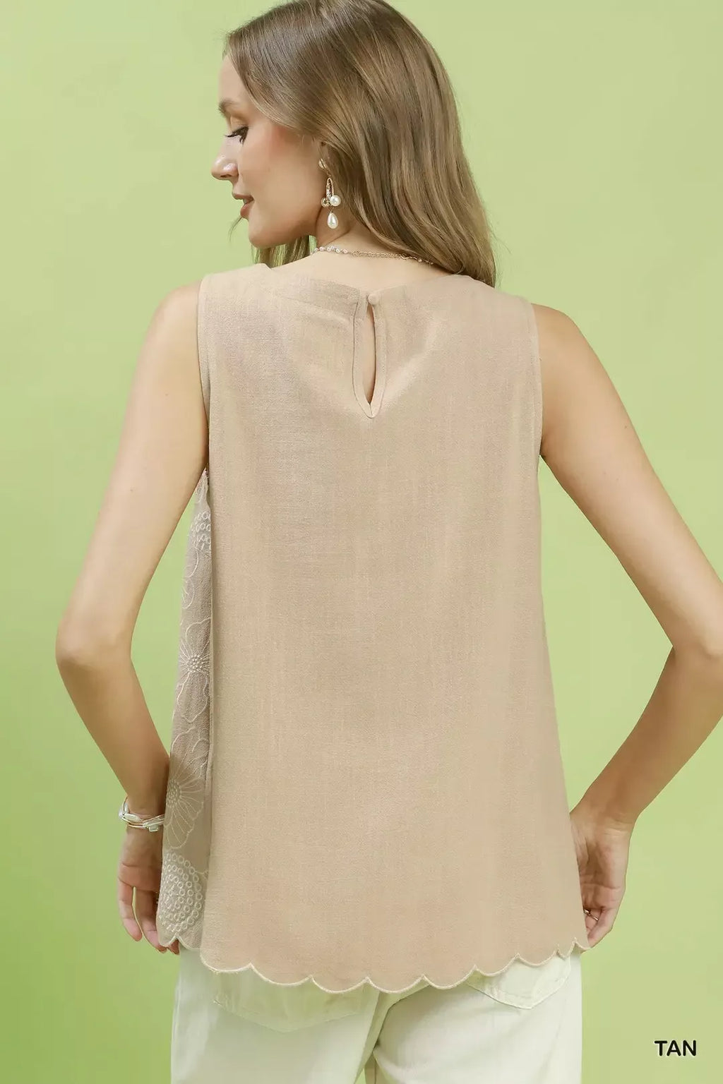 Umgee Floral Embroidered Sleeveless Top - Lilixa.store