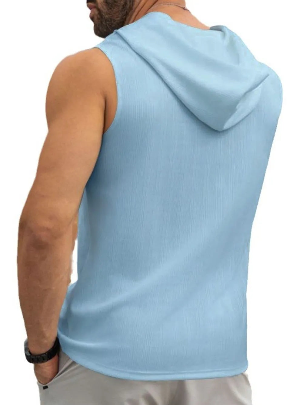 Men's Lace Up Hooded Top - Lilixa.store