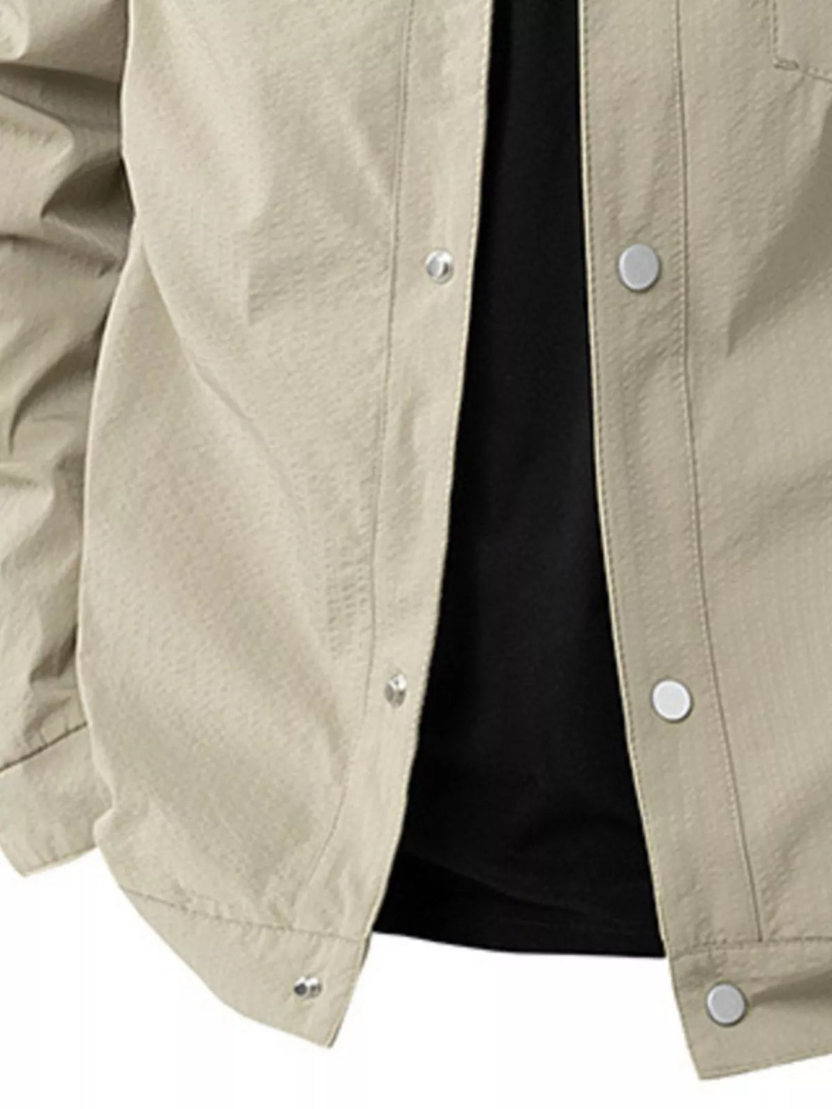 Men's Plus Size Lightweight Snap-Down Jacket - Lilixa.store
