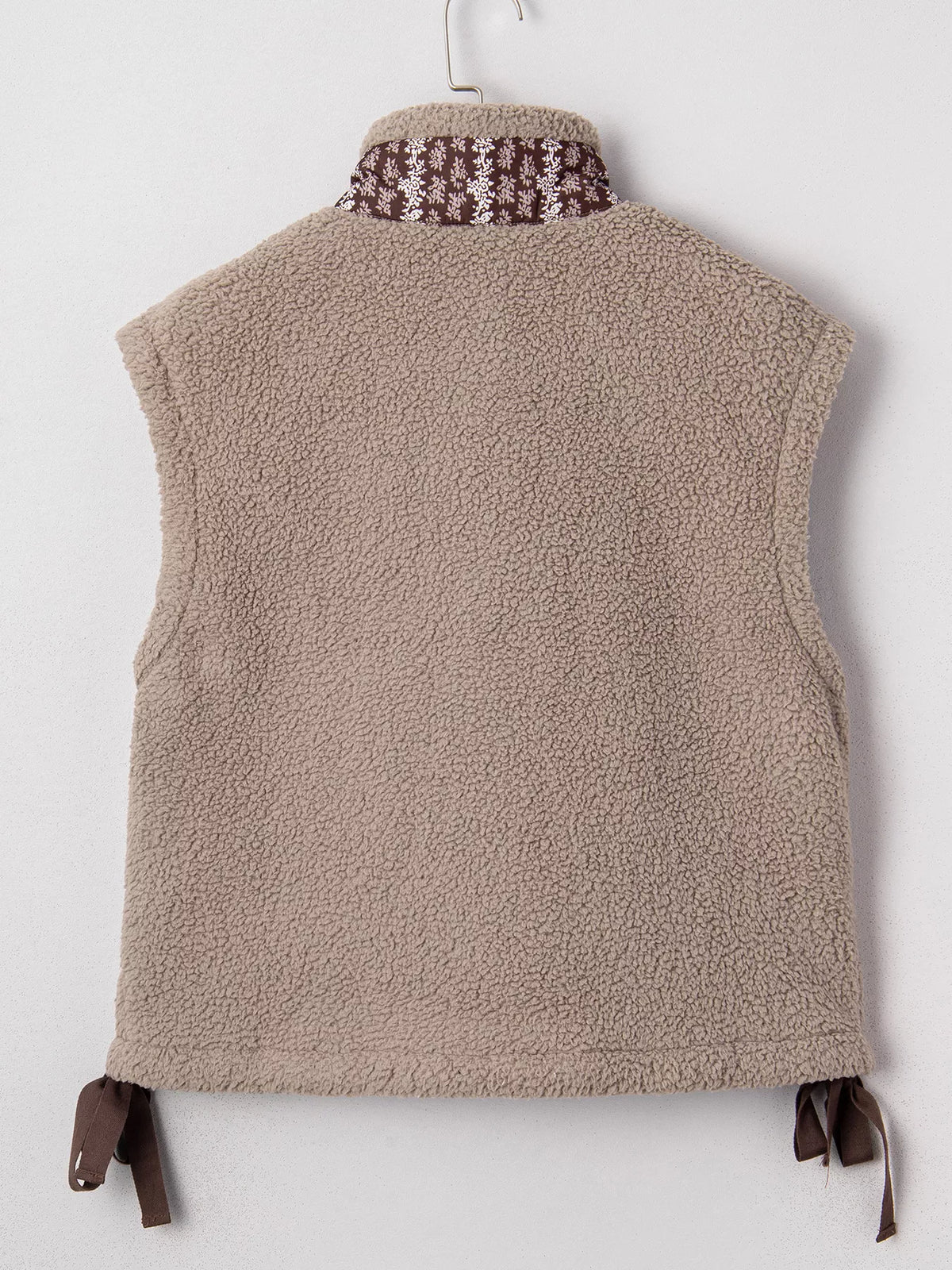 Side Bows Sherpa Fleece Vest - Lilixa.store