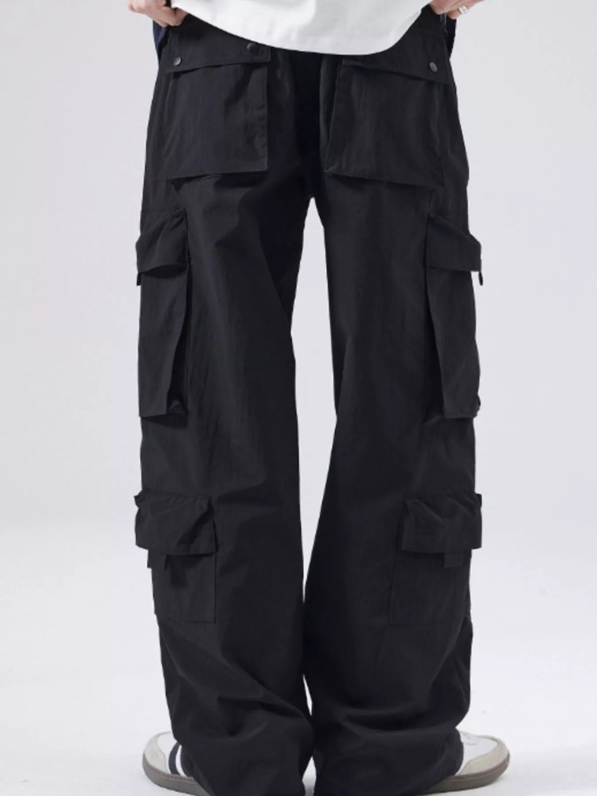 Men's Full Size Wide Leg Cargo Pants Plus Size, view 2