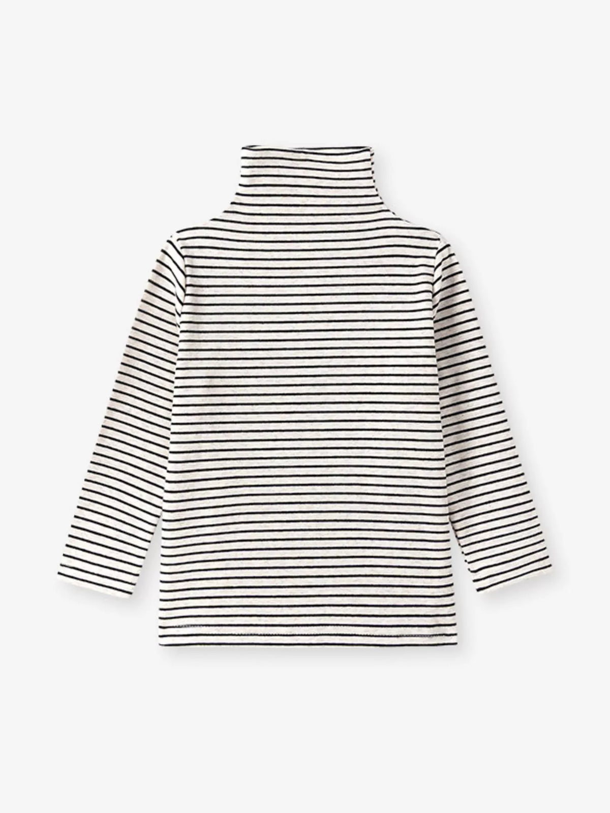 Children's Long-Sleeve Striped Turtleneck T-Shirt - Lilixa.store