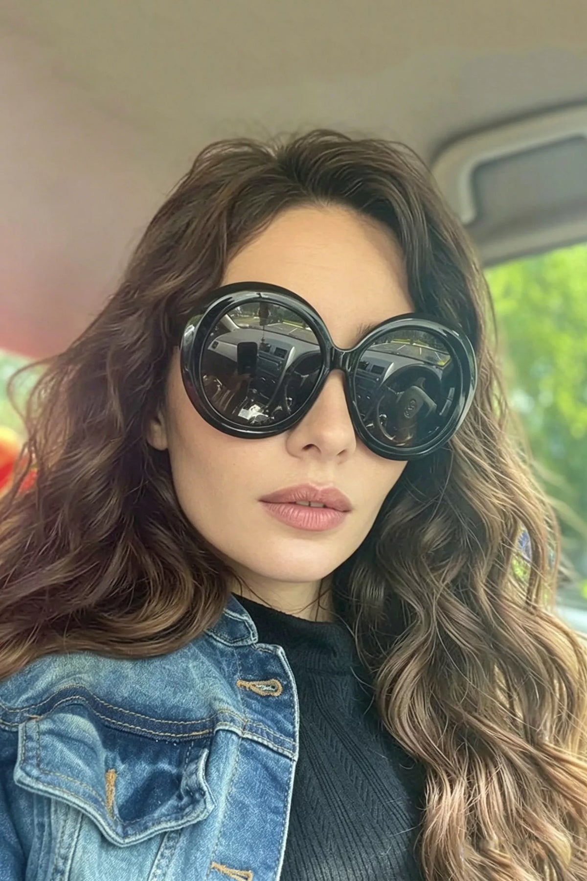 Oversized Round Frame Fashion Sunglasses - Lilixa.store