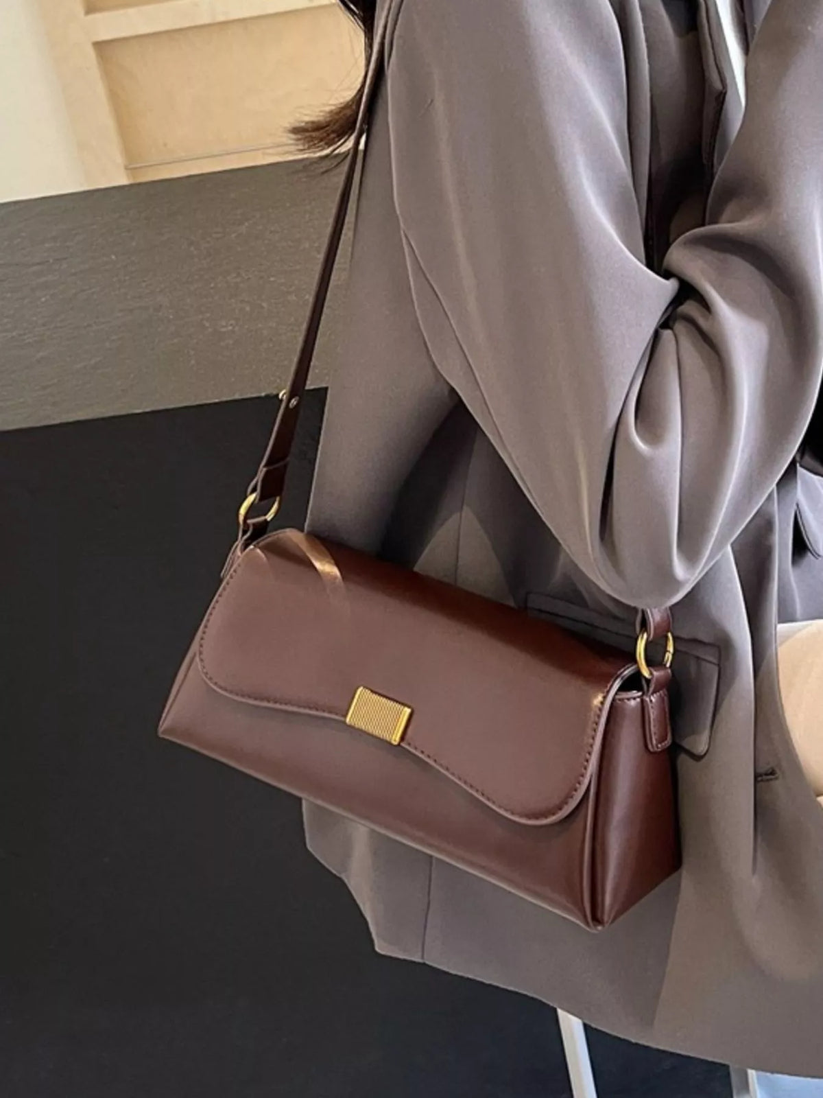 Flap Leather Shoulder Bag - Lilixa.store