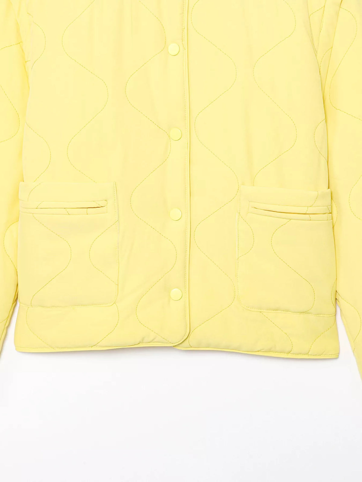 Quilted Lightweight Snap Down Puffer Jacket - Lilixa.store