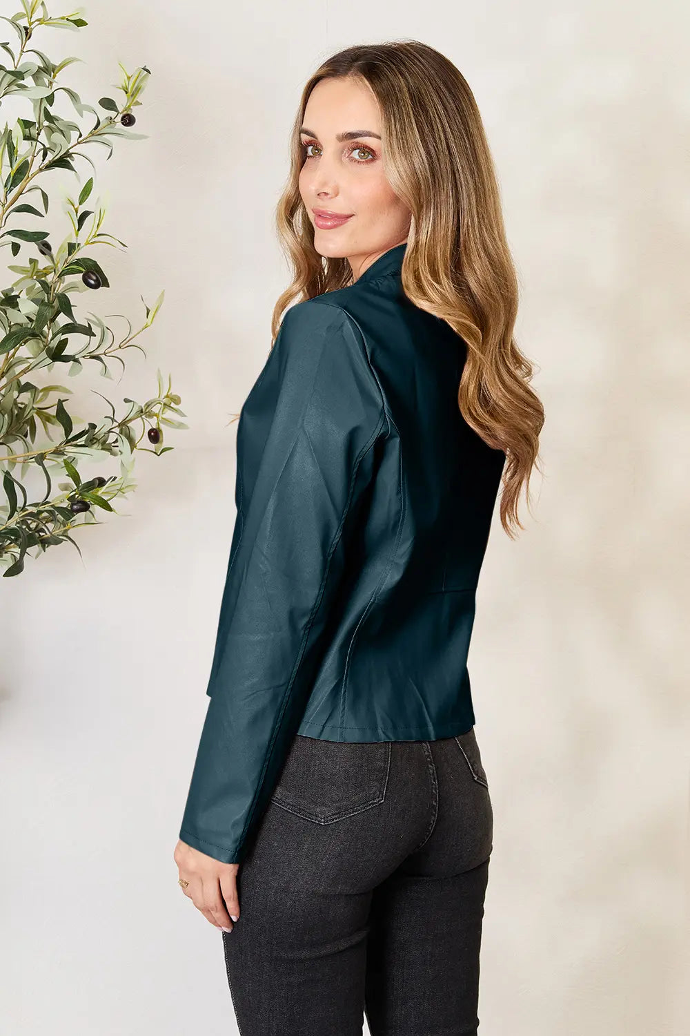 Mock Neck Zip Up Jacket, view 23
