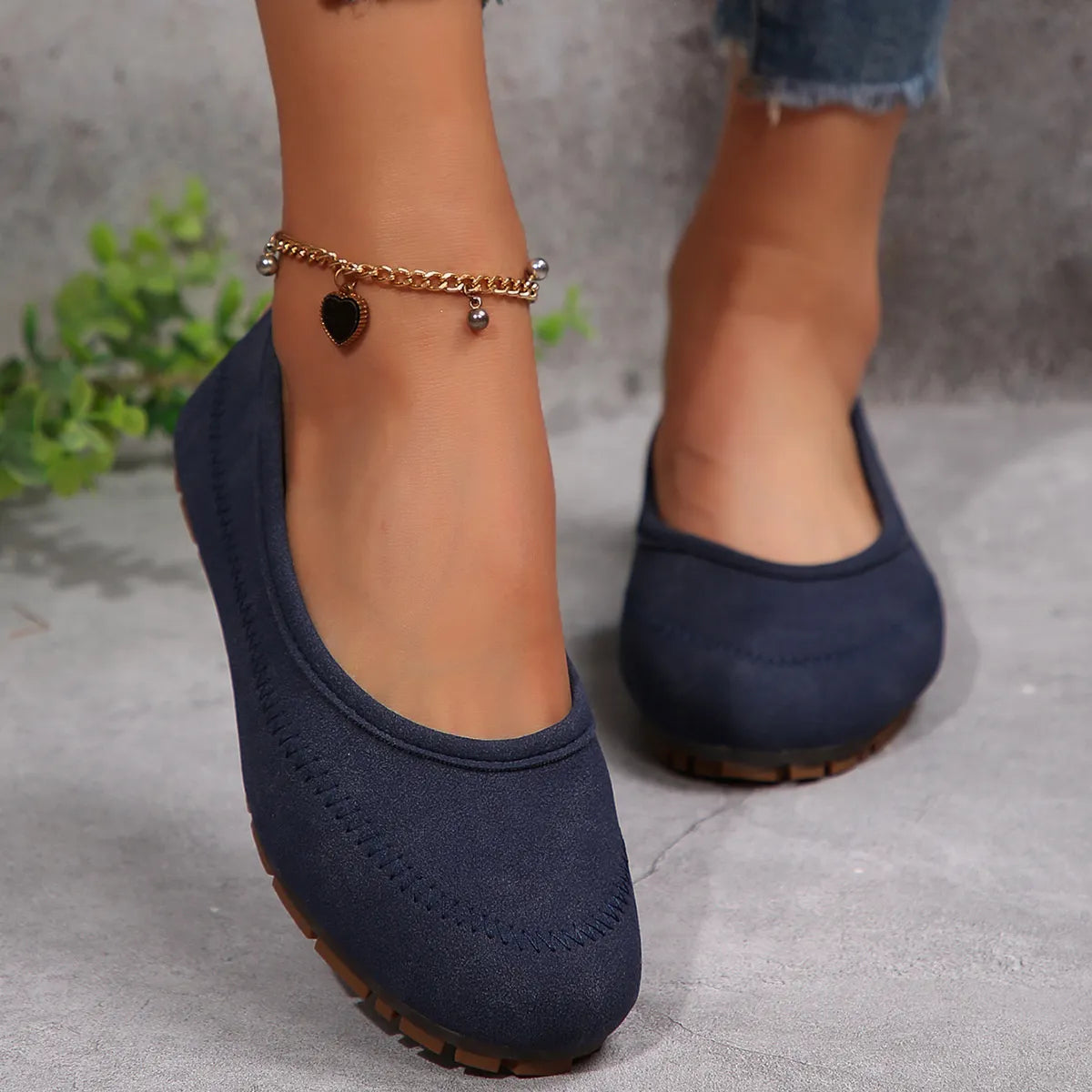 Round Toe Flat Slip-Ons, view 4