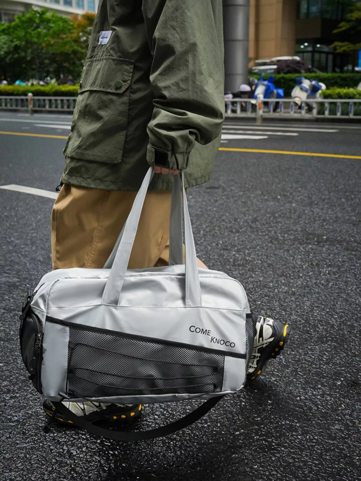 Lightweight Duffel Bag with Mesh Pockets - Lilixa.store