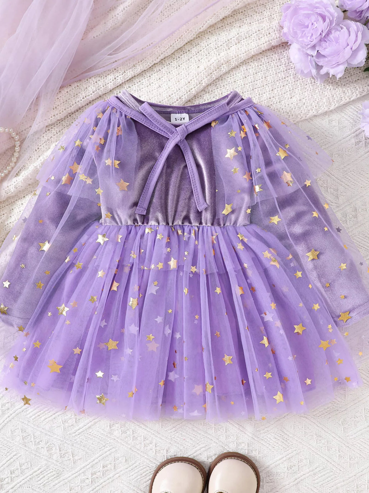 Children's Halloween Velvet Dress and Mesh Cape Set - Lilixa.store