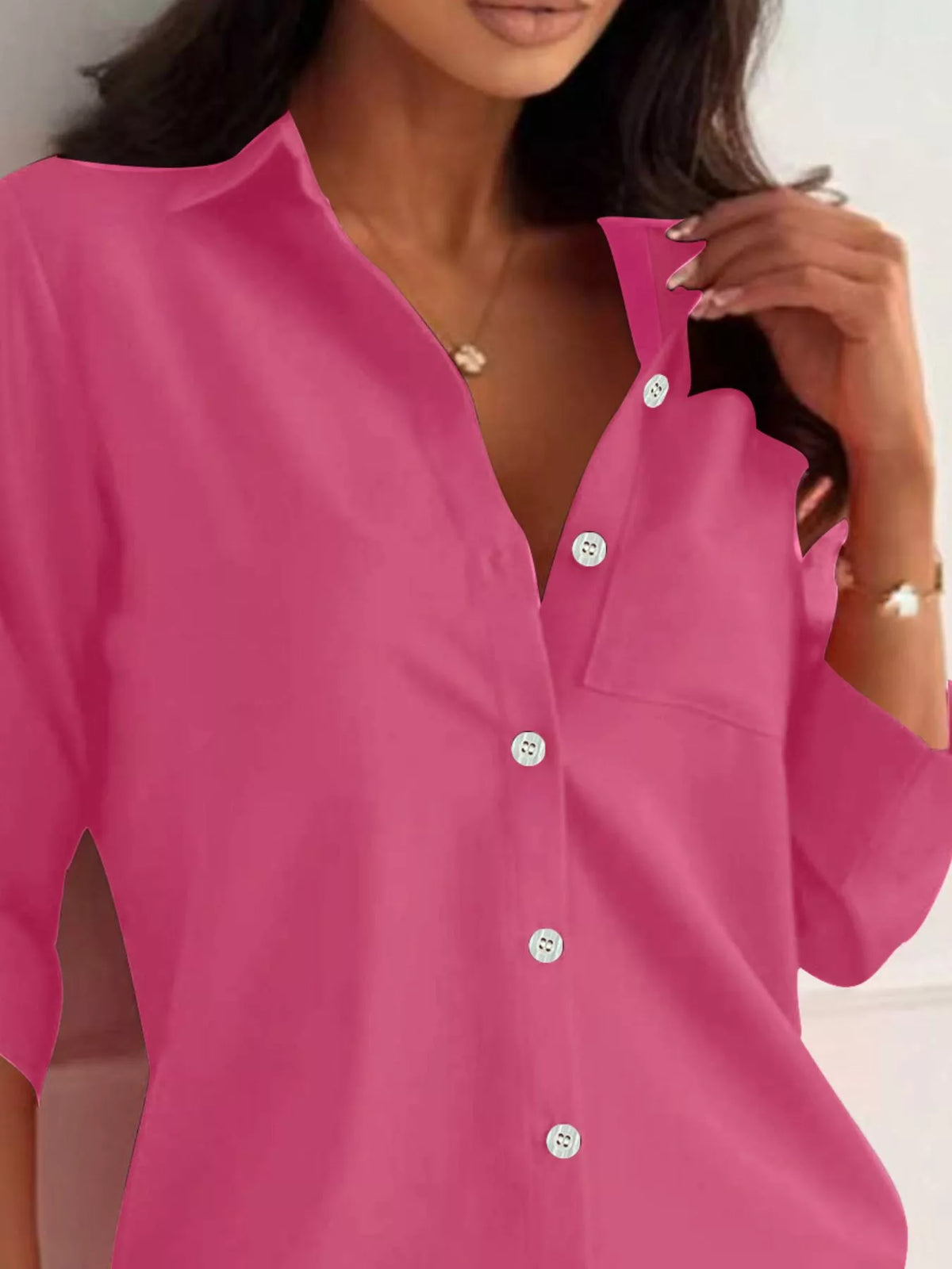 Button-Down Roll-Up Sleeve Shirt, view 3