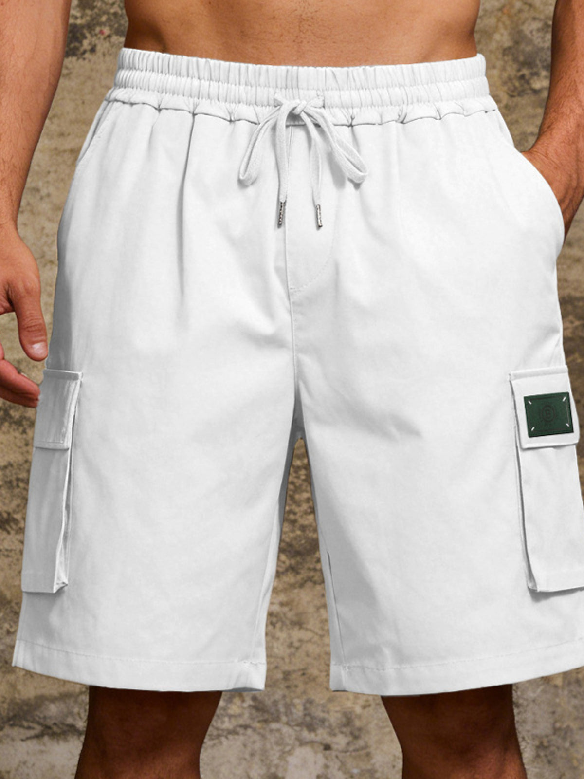 Men's Full Size Cargo Shorts with Drawstring Waist Plus Size, view 3