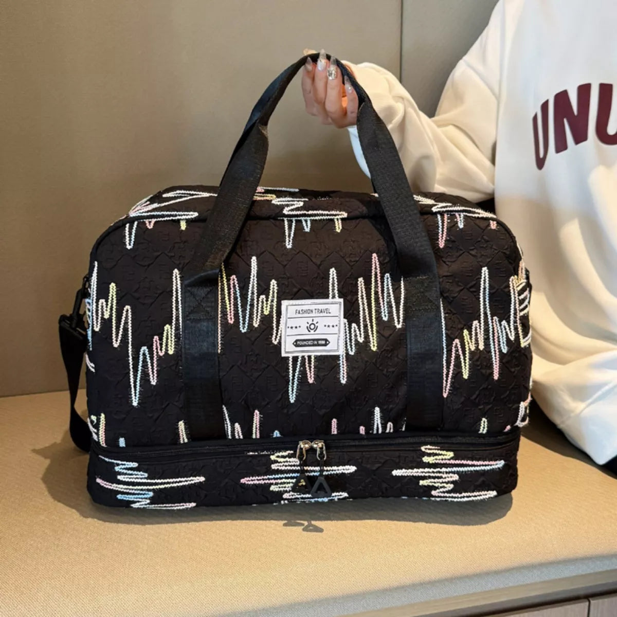Textured Duffel Bag - Lilixa.store