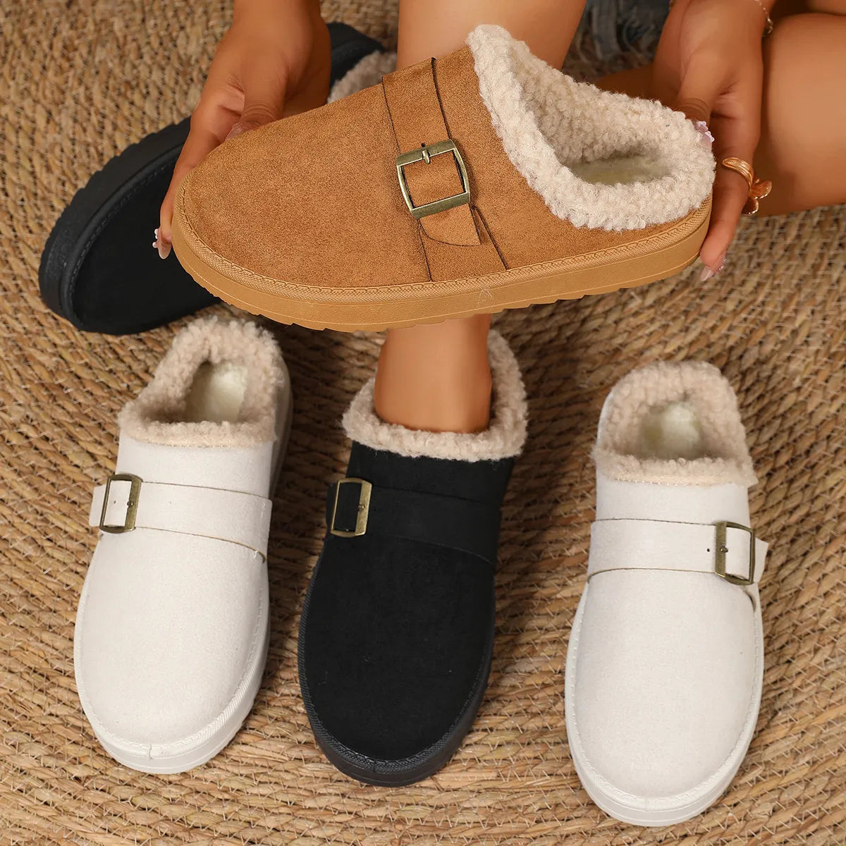 Round Toe Platform Slippers - Lilixa.store