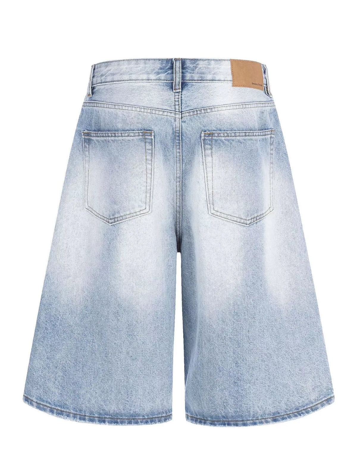 Men's High-Waisted Distressed Denim Capris - Lilixa.store