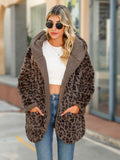 Leopard Hooded Coat with Pockets - Lilixa.store