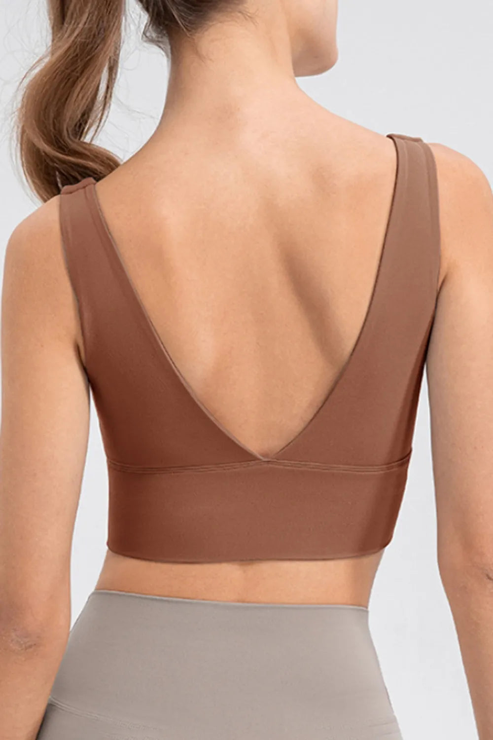 Scoop Neck Wide Strap Active Tank - Lilixa.store