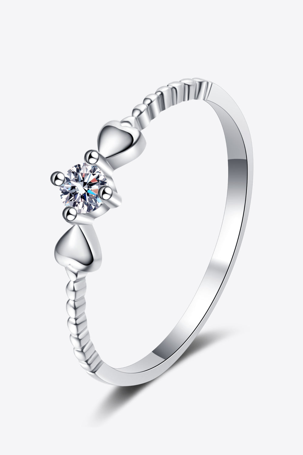 Adored Moissanite Heart 925 Sterling Silver Ring - Lilixa.store