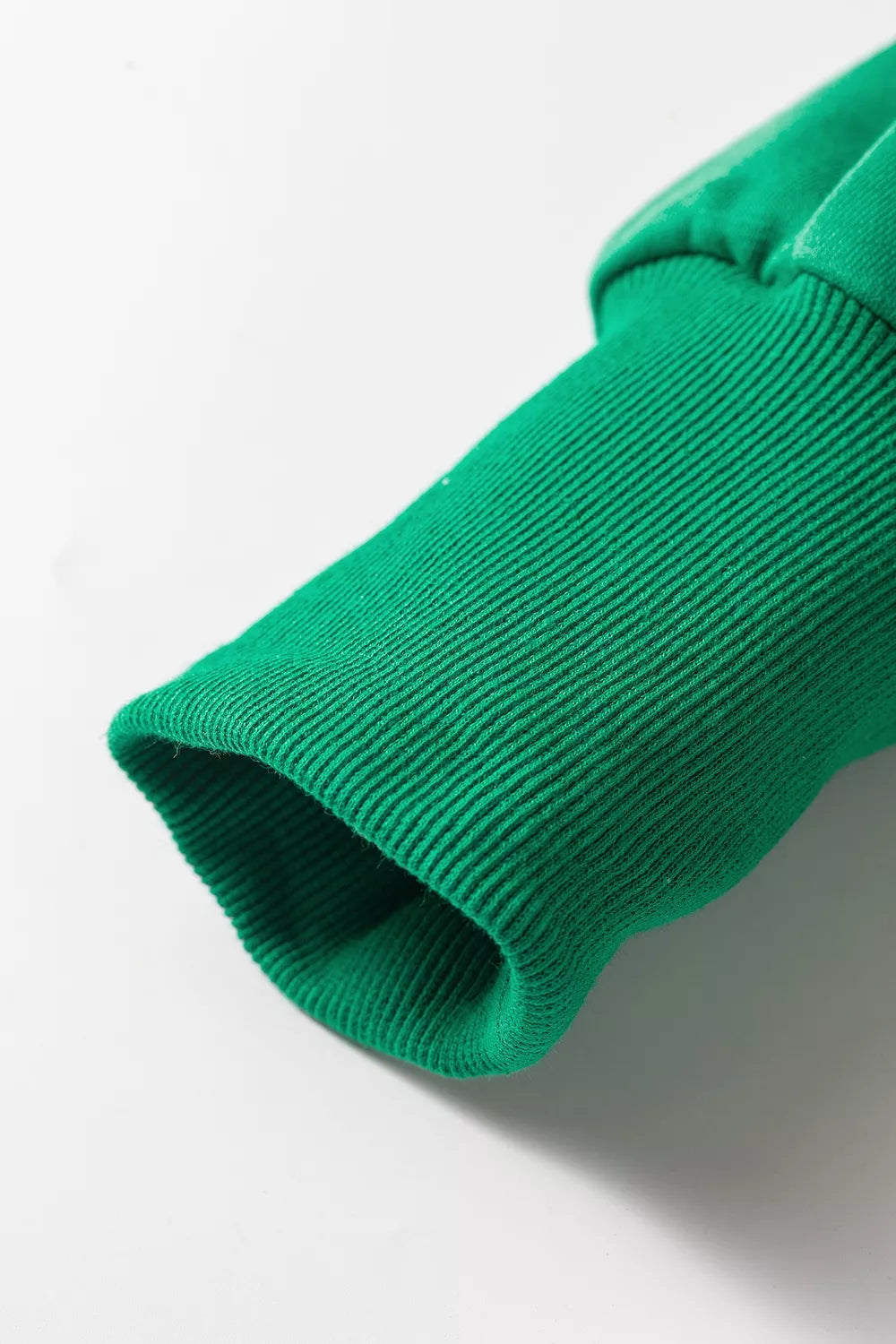 Solid Color Hooded Long Sleeve Elastic Waist Pocket Pants Set in Dark Green, view 7