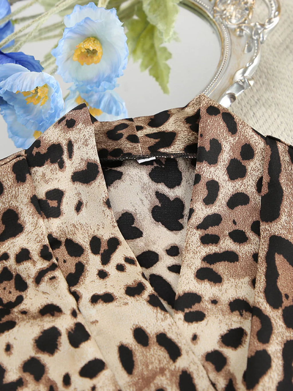 Leopard Bra & Cardigan and Shorts Set - Lilixa.store