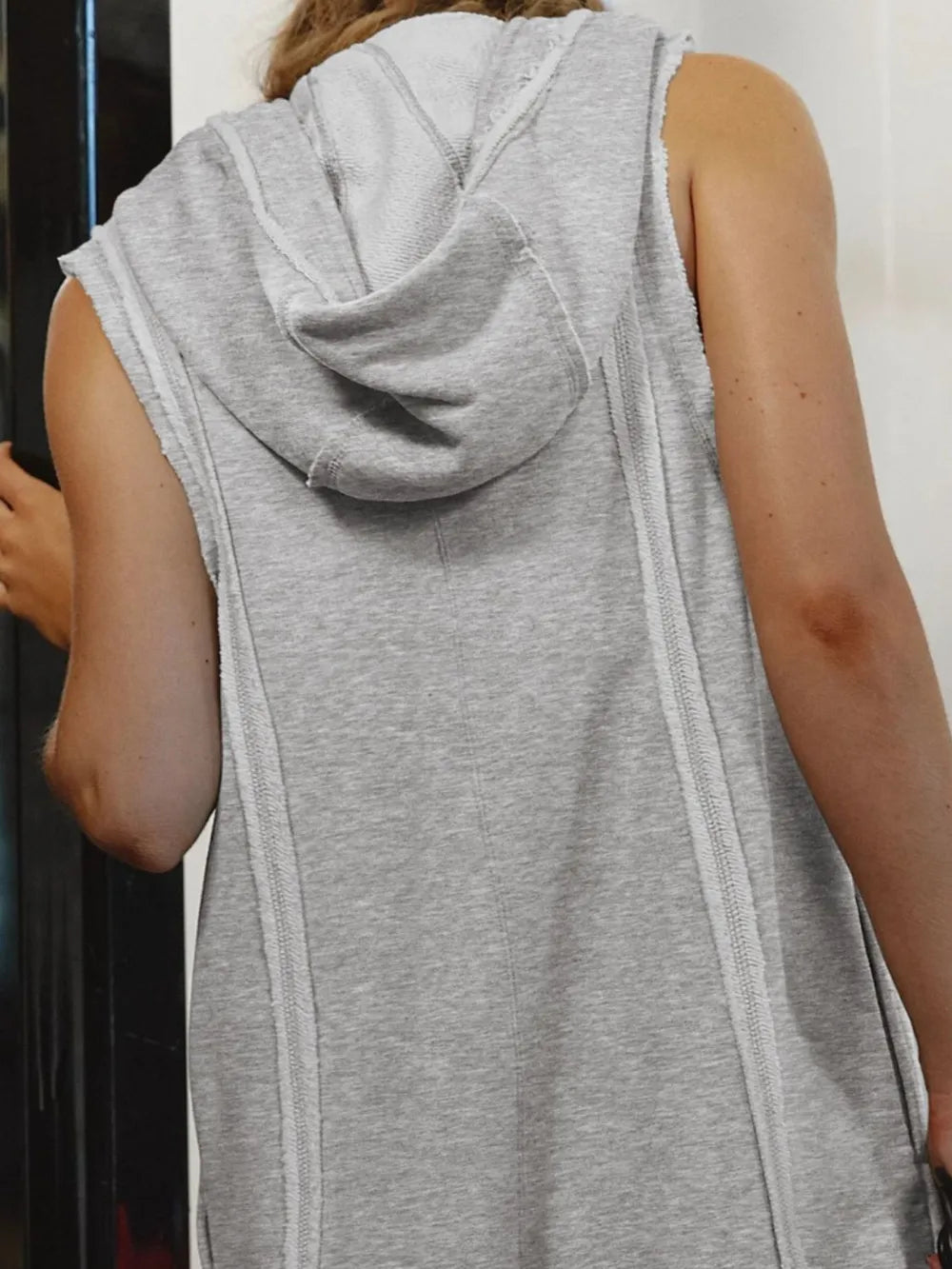 Half Zipped Hooded Sleeveless Romper - Lilixa.store