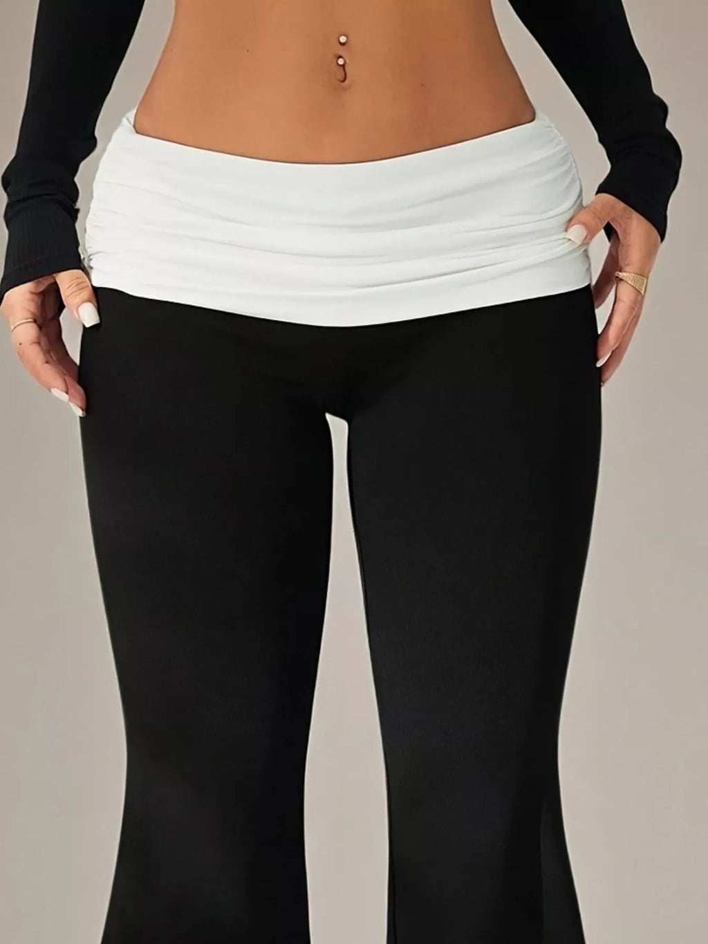 High-Waisted Polka Dot Flare Pants - Lilixa.store