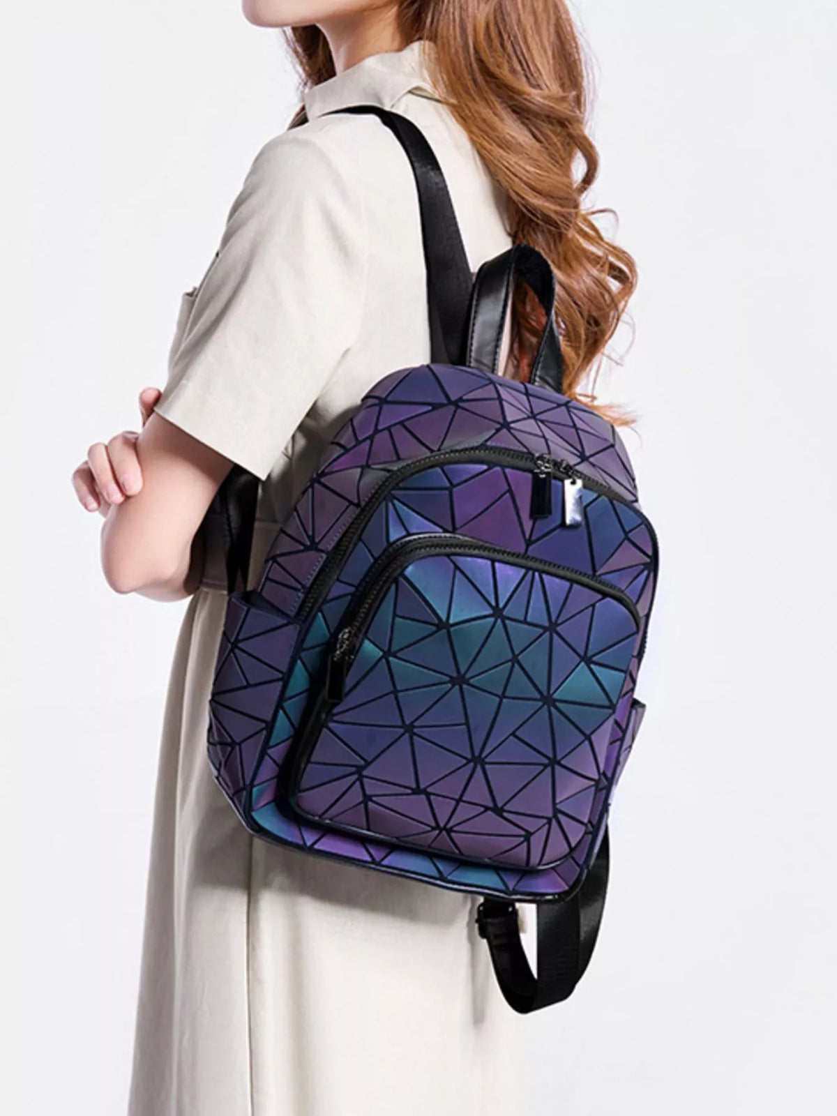 Geometric Backpack Bag - Lilixa.store