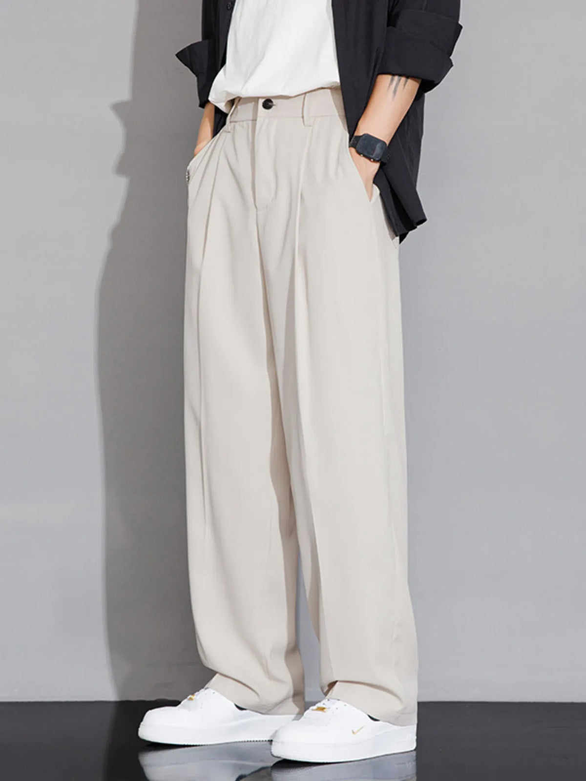 Men's Full Size Wide Leg Casual Pants Plus Size